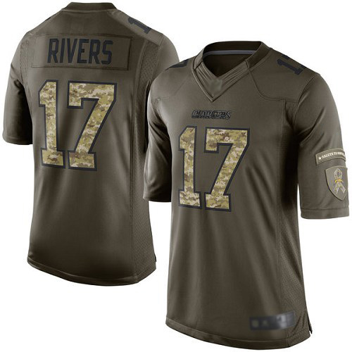 Nike Chargers #17 Philip Rivers Green Youth Stitched NFL Limited 2015 Salute to Service Jersey Nike Chargers #17 Philip Rivers Green Youth Stitched NFL Limited 2015 Salute to Service Jersey