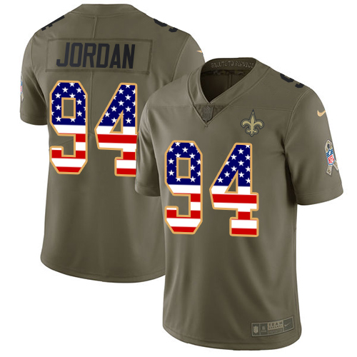 Nike Saints #94 Cameron Jordan Olive/USA Flag Youth Stitched NFL Limited 2017 Salute to Service Jersey Nike Saints #94 Cameron Jordan Olive/USA Flag Youth Stitched NFL Limited 2017 Salute to Service Jersey