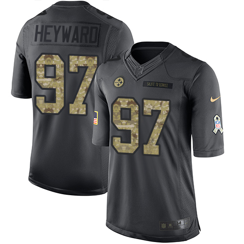 Nike Steelers #97 Cameron Heyward Black Youth Stitched NFL Limited 2016 Salute to Service Jersey Nike Steelers #97 Cameron Heyward Black Youth Stitched NFL Limited 2016 Salute to Service Jersey