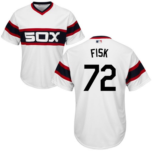 White Sox #72 Carlton Fisk White Alternate Home Cool Base Stitched Youth MLB Jersey White Sox #72 Carlton Fisk White Alternate Home Cool Base Stitched Youth MLB Jersey