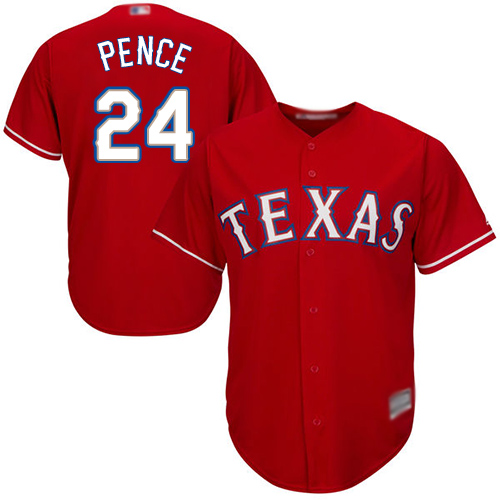 Rangers #24 Hunter Pence Red Cool Base Stitched Youth MLB Jersey Rangers #24 Hunter Pence Red Cool Base Stitched Youth MLB Jersey
