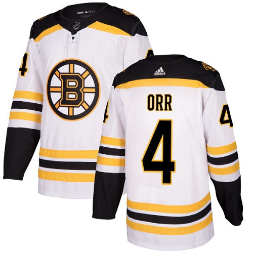 Adidas Bruins #4 Bobby Orr White Road Authentic Youth Stitched NHL Jersey Adidas Bruins #4 Bobby Orr White Road Authentic Youth Stitched NHL Jersey