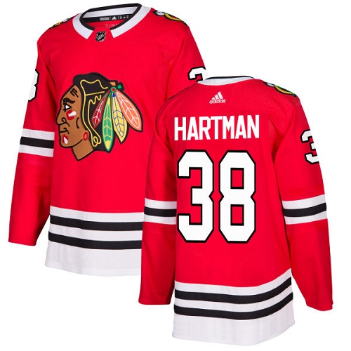 Adidas Blackhawks #38 Ryan Hartman Red Home Authentic Stitched Youth NHL Jersey Adidas Blackhawks #38 Ryan Hartman Red Home Authentic Stitched Youth NHL Jersey