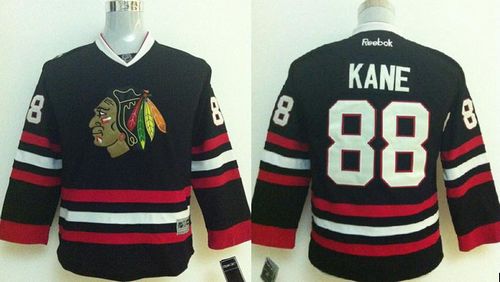 Blackhawks #88 Patrick Kane Stitched Black Youth NHL Jersey Blackhawks #88 Patrick Kane Stitched Black Youth NHL Jersey
