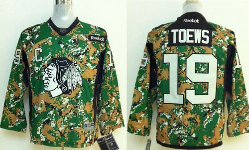Blackhawks #19 Jonathan Toews Camo Veterans Day Practice Stitched Youth NHL Jersey Blackhawks #19 Jonathan Toews Camo Veterans Day Practice Stitched Youth NHL Jersey