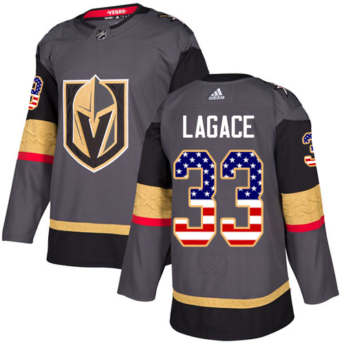 Adidas Golden Knights #33 Maxime Lagace Grey Home Authentic USA Flag Stitched Youth NHL Jersey Adidas Golden Knights #33 Maxime Lagace Grey Home Authentic USA Flag Stitched Youth NHL Jersey