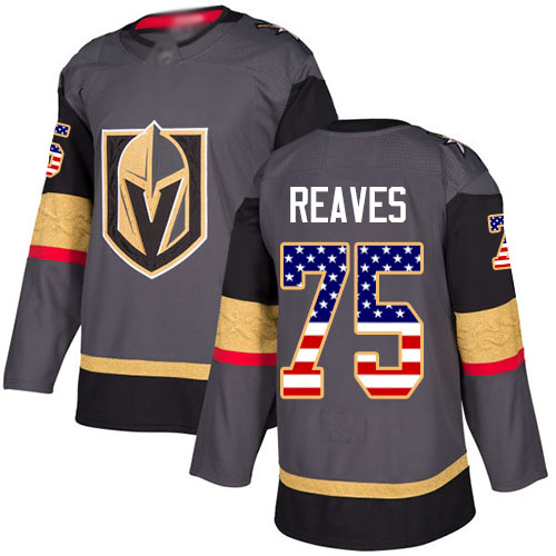 Adidas Golden Knights #75 Ryan Reaves Grey Home Authentic USA Flag Stitched Youth NHL Jersey Adidas Golden Knights #75 Ryan Reaves Grey Home Authentic USA Flag Stitched Youth NHL Jersey