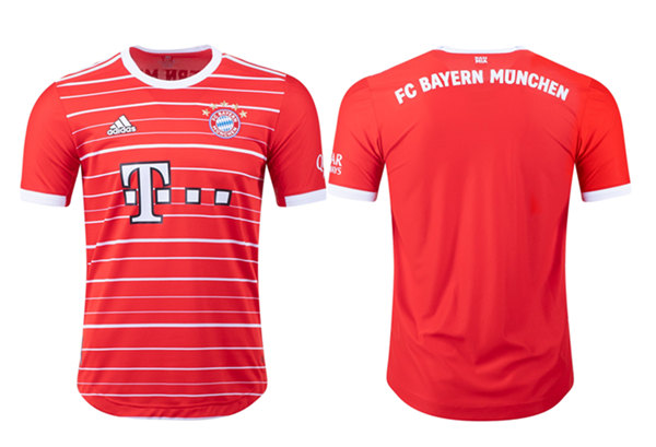 Youth Bayern Munich 2022/23 Red Home Soccer Jersey Youth Bayern Munich 2022/23 Red Home Soccer Jersey