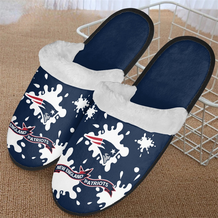 Men's New England Patriots Team Logo Staycation Slippers/Shoes(Pls check description for details) 001 Men's New England Patriots Team Logo Staycation Slippers/Shoes(Pls check description for details) 001