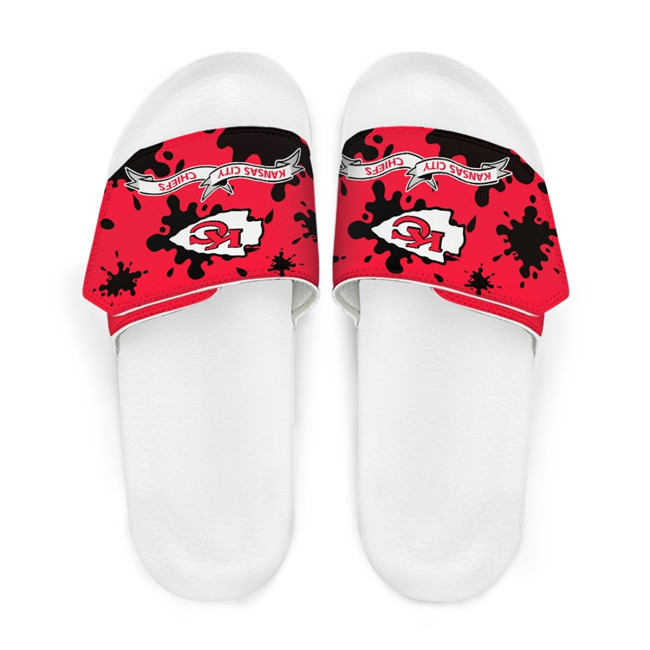 Men's Kansas City Chiefs Beach Adjustable Slides Non-Slip Slippers/Sandals/Shoes 003