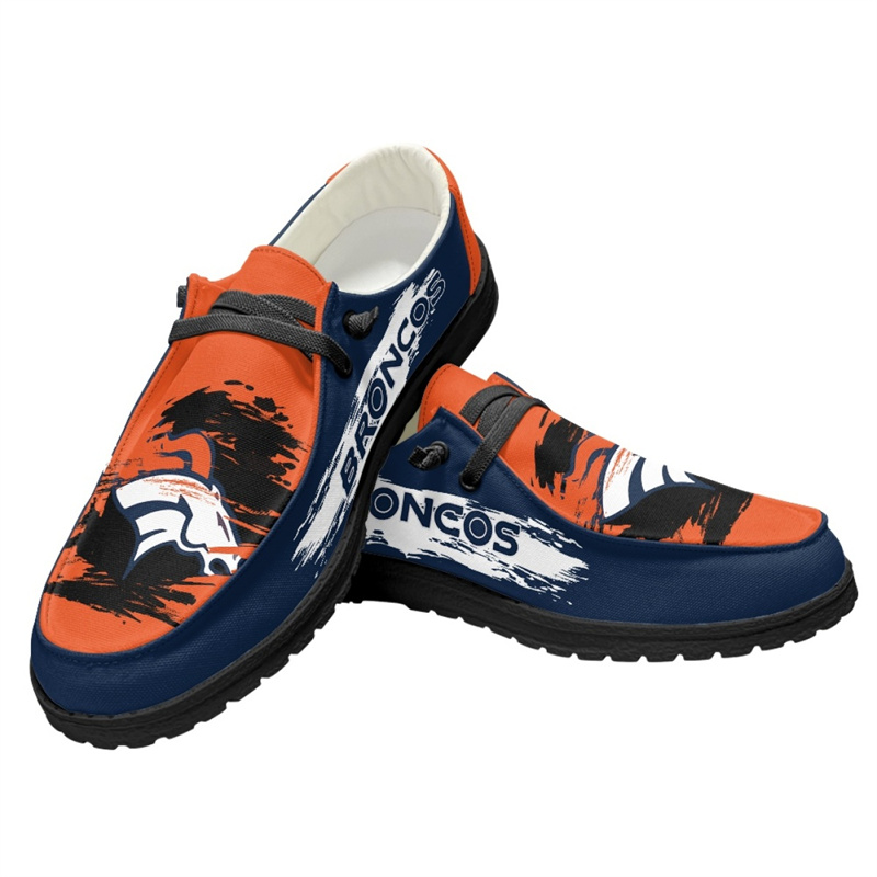 Women's Denver Broncos Loafers Lace Up Shoes 002 (Pls check description for details)