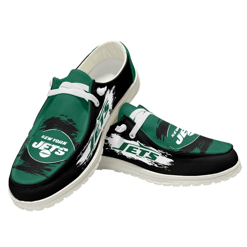 Women's New York Jets Loafers Lace Up Shoes 001 (Pls check description for details)