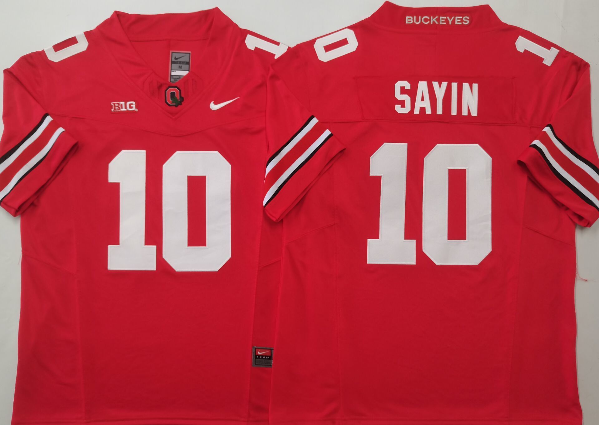 Men's Ohio State Buckeyes #10 Julian Sayin Red F.U.S.E. Limited Stitched Jersey Men's Ohio State Buckeyes #10 Julian Sayin Red F.U.S.E. Limited Stitched Jersey