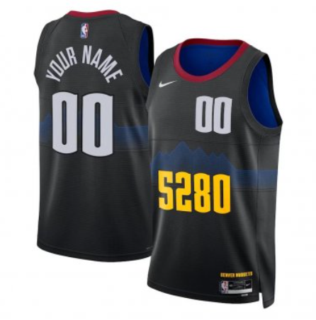 Youth Denver Nuggets Active Player Custom Black City Edition Stitched Basketball Jersey