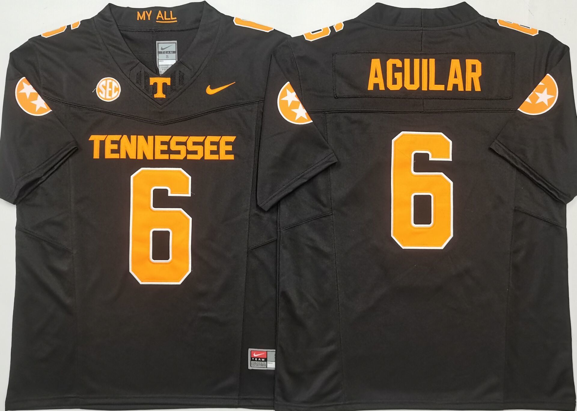 Men's Tennessee Volunteers #6 Joey Aguilar Black F.U.S.E. Stitched Jersey Men's Tennessee Volunteers #6 Joey Aguilar Black F.U.S.E. Stitched Jersey
