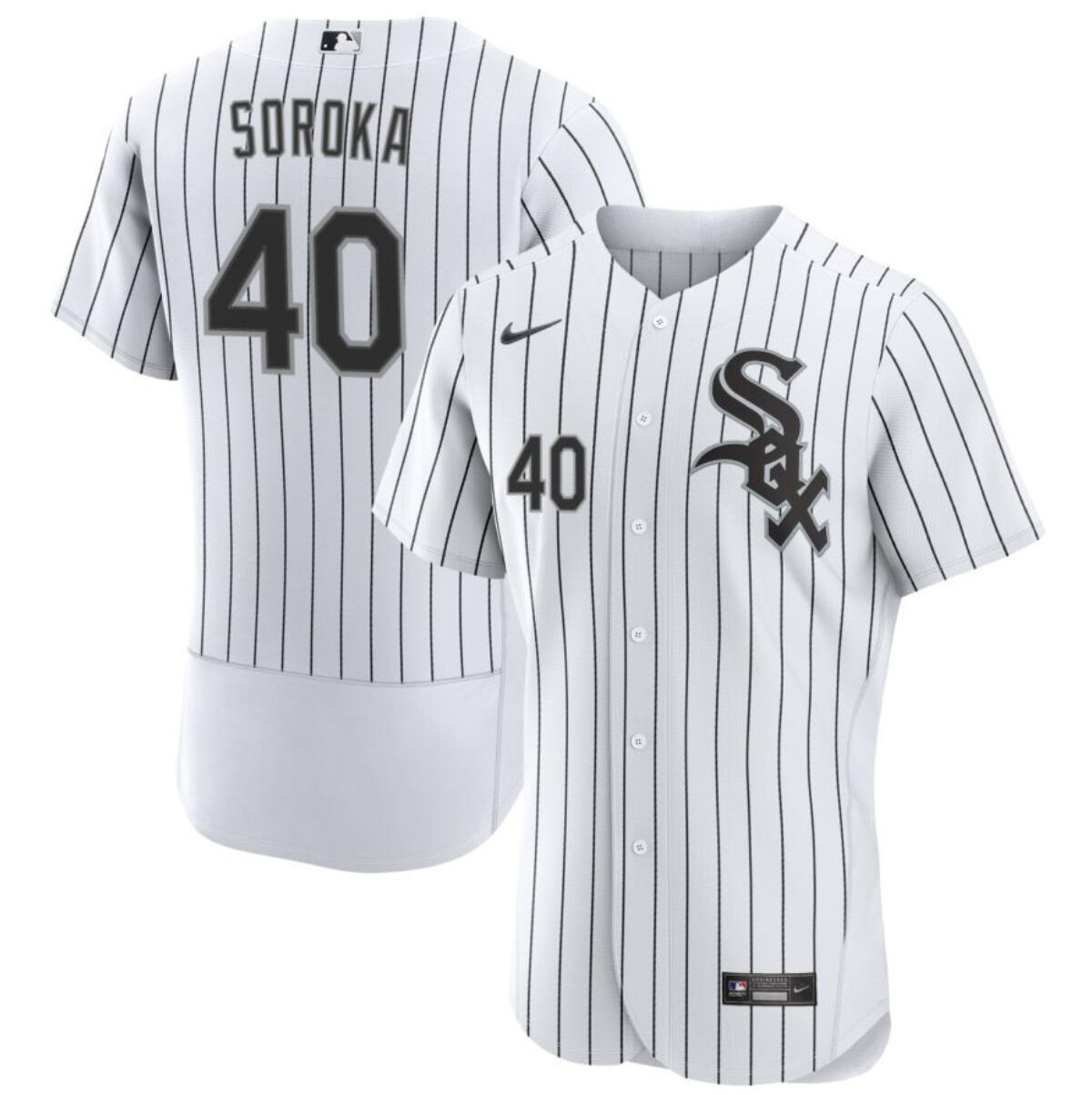 Men's Chicago White Sox #40 Michael Soroka White Flex Base Stitched Baseball Jersey Men's Chicago White Sox #40 Michael Soroka White Flex Base Stitched Baseball Jersey