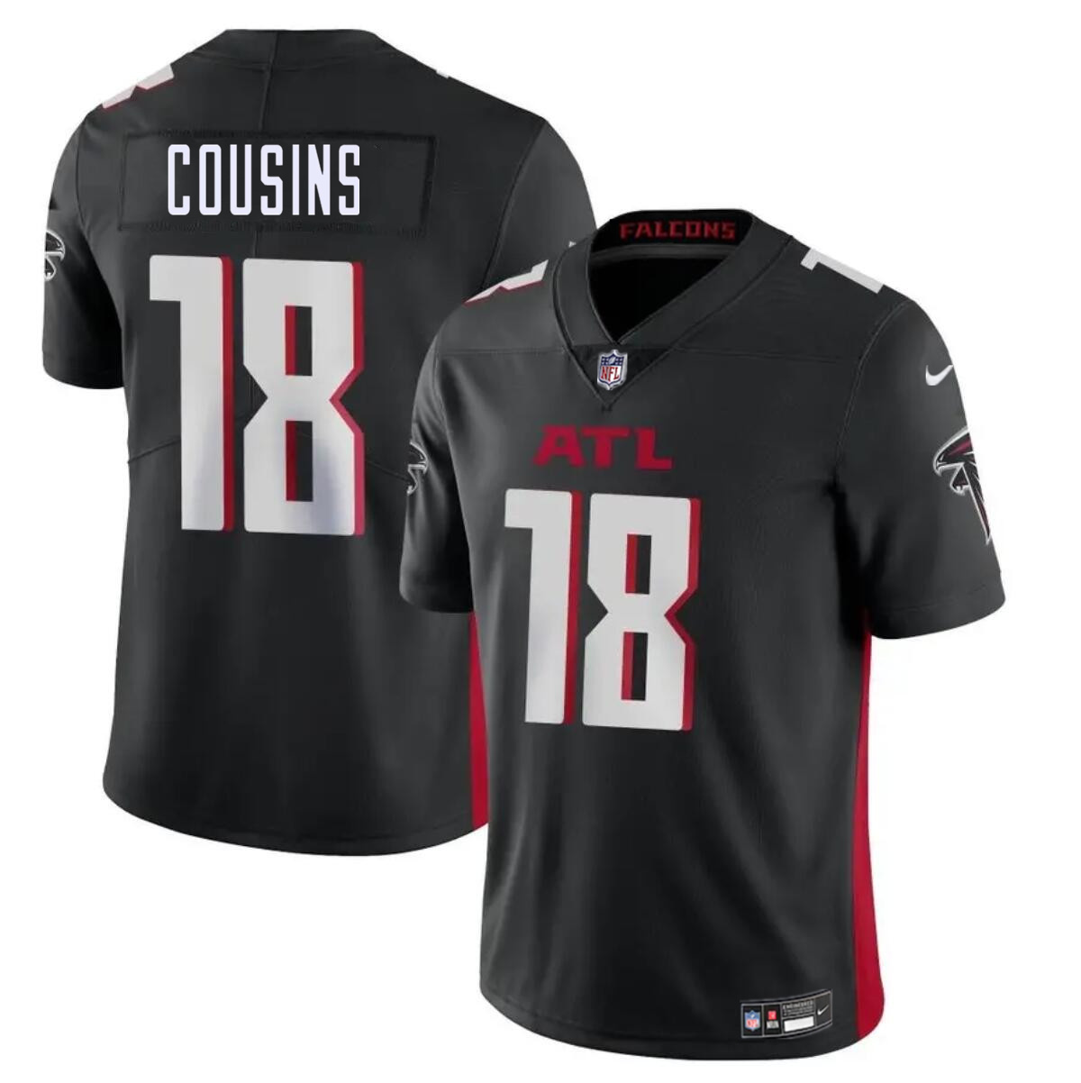 Youth Atlanta Falcons #18 Kirk Cousins Black Vapor Untouchable Limited Stitched Football Jersey Youth Atlanta Falcons #18 Kirk Cousins Black Vapor Untouchable Limited Stitched Football Jersey