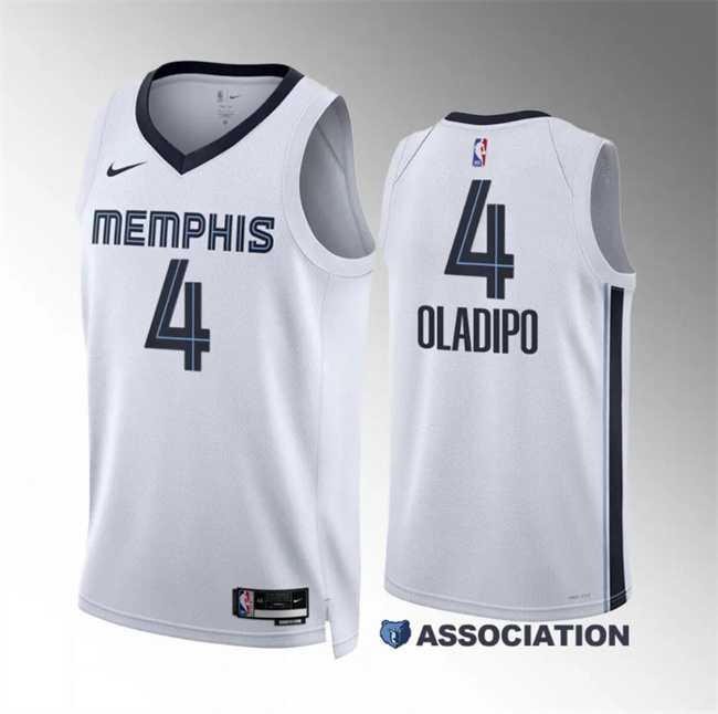 Men's Memphis Grizzlies #4 Victor Oladipo White Association Edition Stitched Jersey Men's Memphis Grizzlies #4 Victor Oladipo White Association Edition Stitched Jersey