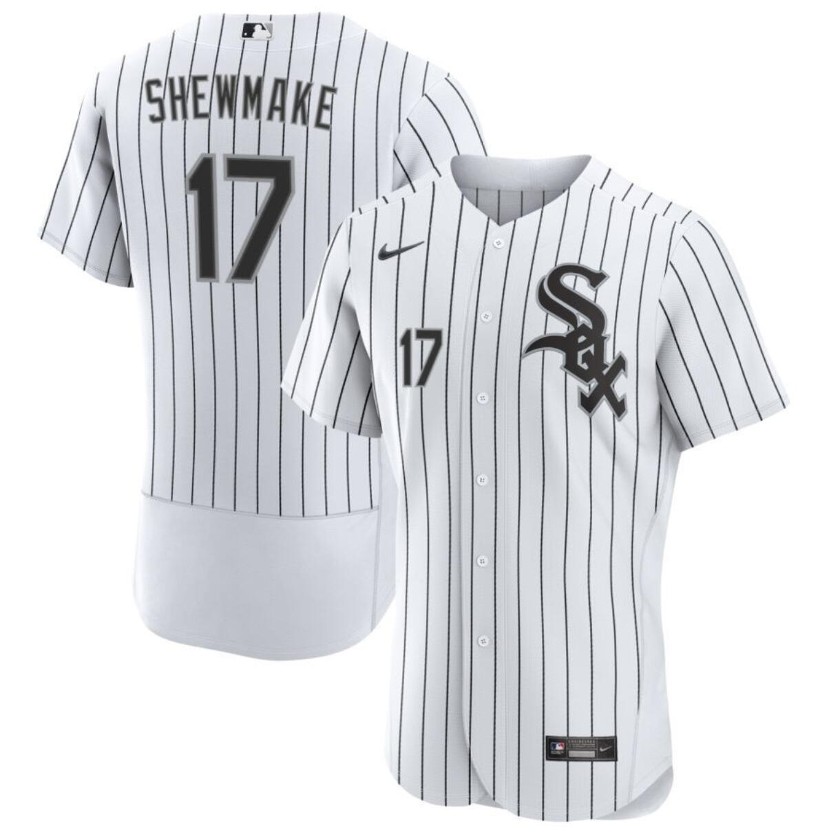 Men's Chicago White Sox #17 Braden Shewmake White Flex Base Stitched Baseball Jersey Men's Chicago White Sox #17 Braden Shewmake White Flex Base Stitched Baseball Jersey