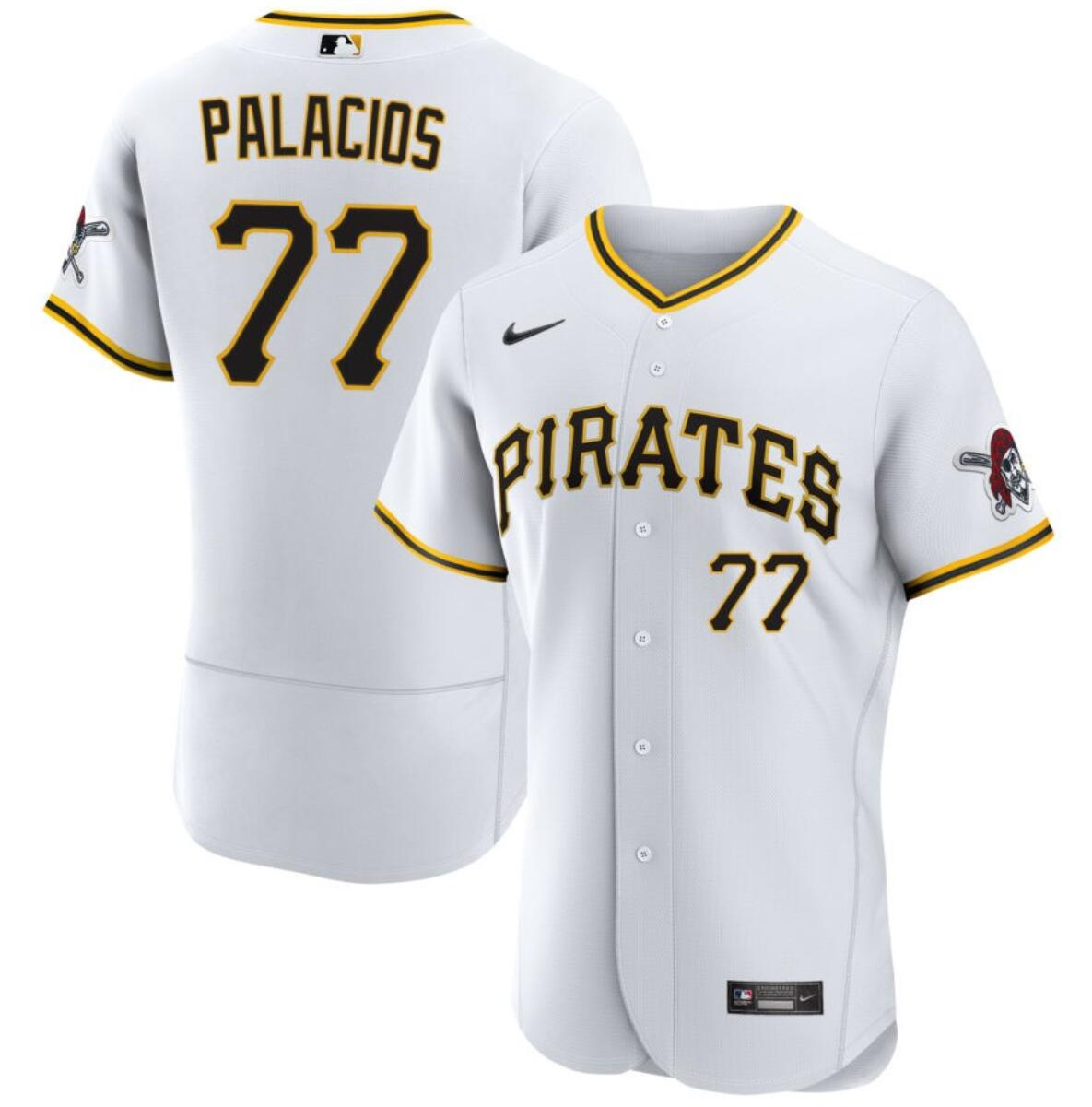 Men's Pittsburgh Pirates #77 Joshua Palacios White Flex Base Stitched Baseball Jerseyx Base Stitched Baseball Jersey Men's Pittsburgh Pirates #77 Joshua Palacios White Flex Base Stitched Baseball Jerseyx Base Stitched Baseball Jersey