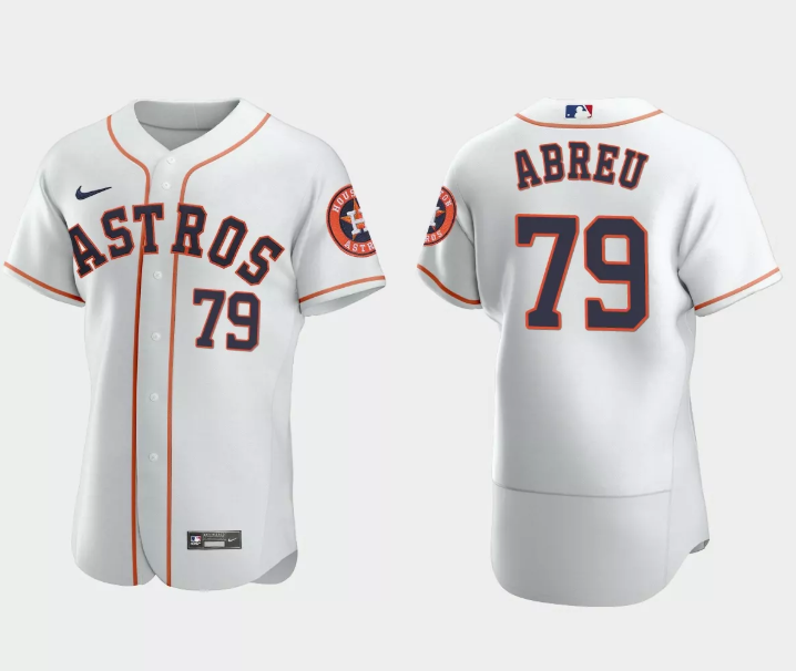 Men's Houston Astros #79 José Abreu White Flex Base Stitched Jersey Men's Houston Astros #79 José Abreu White Flex Base Stitched Jersey