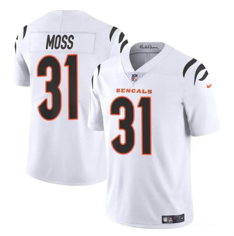 Youth Cincinnati Bengals #31 Zack Moss White Vapor Untouchable Limited Stitched Jersey Youth Cincinnati Bengals #31 Zack Moss White Vapor Untouchable Limited Stitched Jersey