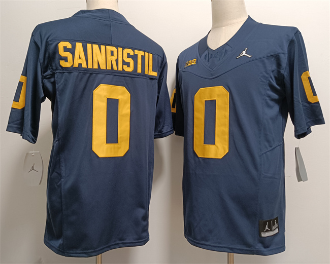Men's Michigan Wolverines #0 Mike Sainristil 2023 F.U.S.E. Navy Stitched Jersey Men's Michigan Wolverines #0 Mike Sainristil 2023 F.U.S.E. Navy Stitched Jersey