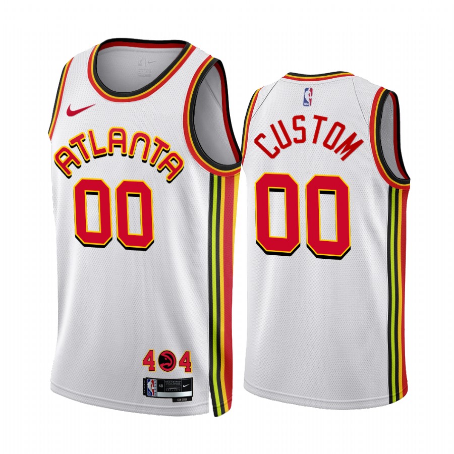 Men's Atlanta Hawks Active Player Custom 2022/23 White Association Edition Stitched Jersey Men's Atlanta Hawks Active Player Custom 2022/23 White Association Edition Stitched Jersey