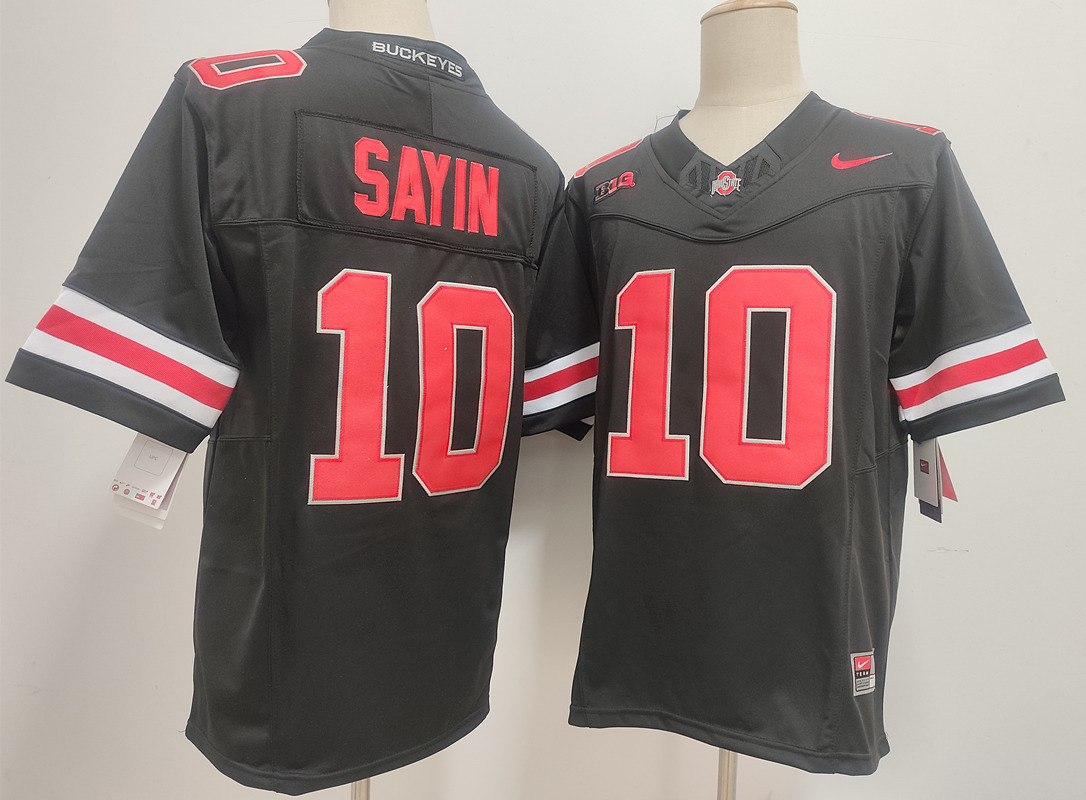 Men's Ohio State Buckeyes #10 Julian Sayin Black F.U.S.E. Limited Stitched Jersey Men's Ohio State Buckeyes #10 Julian Sayin Black F.U.S.E. Limited Stitched Jersey