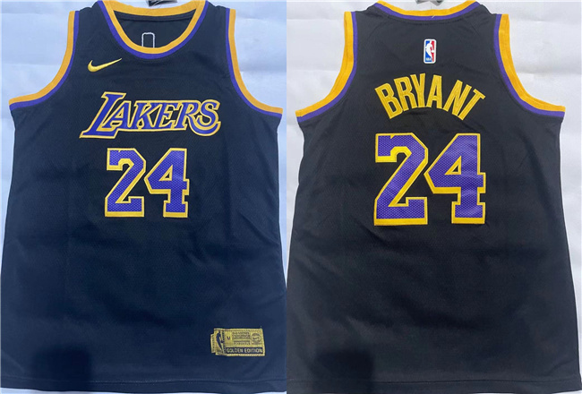 Youth Los Angeles Lakers #24 Kobe Bryant Black Stitched Basketball Jersey Youth Los Angeles Lakers #24 Kobe Bryant Black Stitched Basketball Jersey
