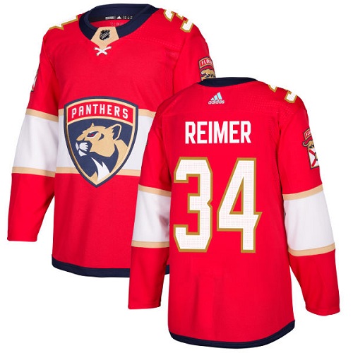 Men's Red Florida Panthers #34 James Reimer Stitched NHL Jersey Men's Red Florida Panthers #34 James Reimer Stitched NHL Jersey