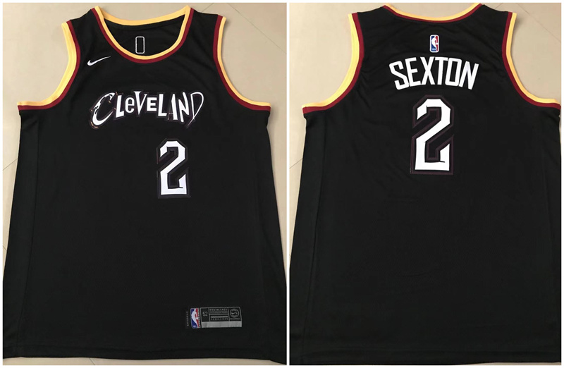Men's Cleveland Cavaliers #2 Collin Sexton Black City Edition Stitched Jersey Men's Cleveland Cavaliers #2 Collin Sexton Black City Edition Stitched Jersey