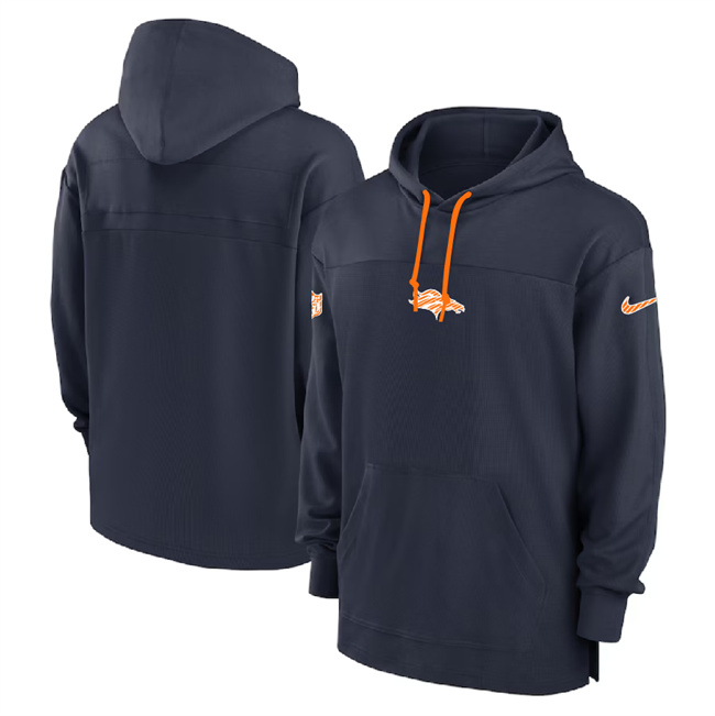 Men's Denver Broncos Navy Performance Pullover Hoodie Men's Denver Broncos Navy Performance Pullover Hoodie