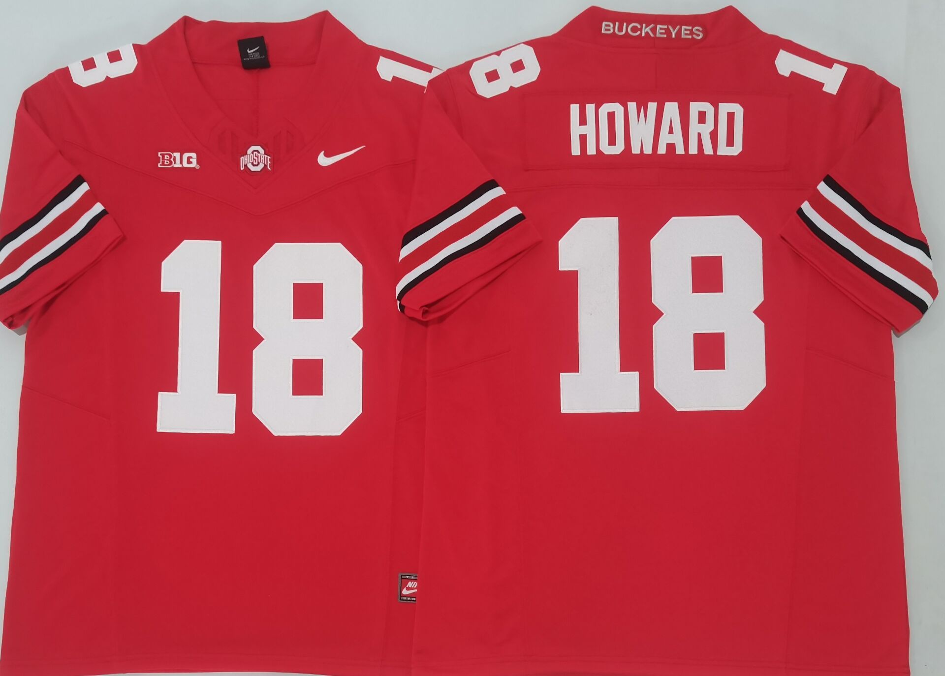 Men's Ohio State Buckeyes #18 Will Howard Red 2025 F.U.S.E. Limited Stitched Jersey Men's Ohio State Buckeyes #18 Will Howard Red 2025 F.U.S.E. Limited Stitched Jersey