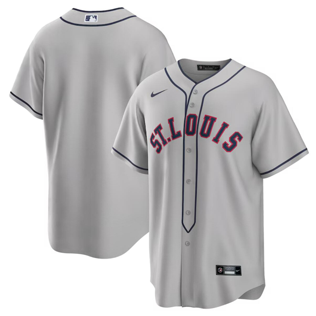 Men's St. Louis Cardinals Blank Grey 2024 Rickwood Classic Stitched Baseball Jersey Men's St. Louis Cardinals Blank Grey 2024 Rickwood Classic Stitched Baseball Jersey