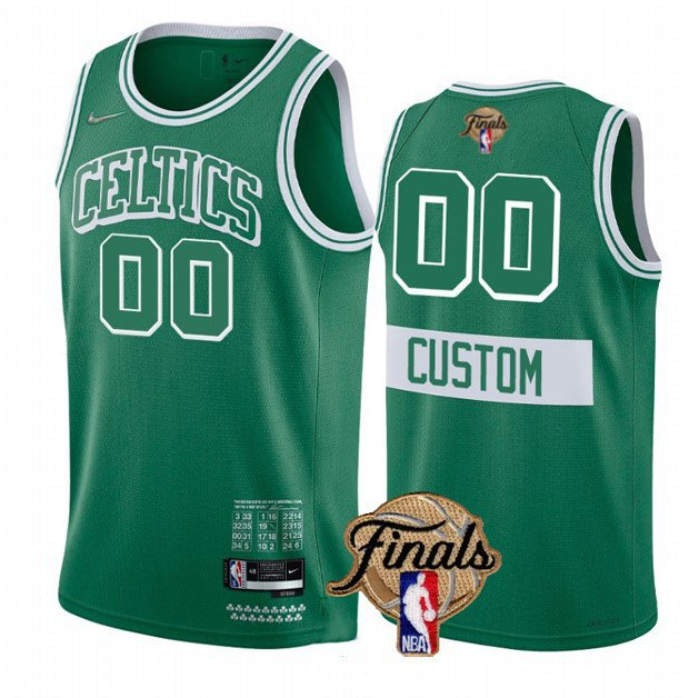Men's Boston Celtics Active Player Custom 2022 Green City Edition NBA Finals Stitched Jersey Men's Boston Celtics Active Player Custom 2022 Green City Edition NBA Finals Stitched Jersey