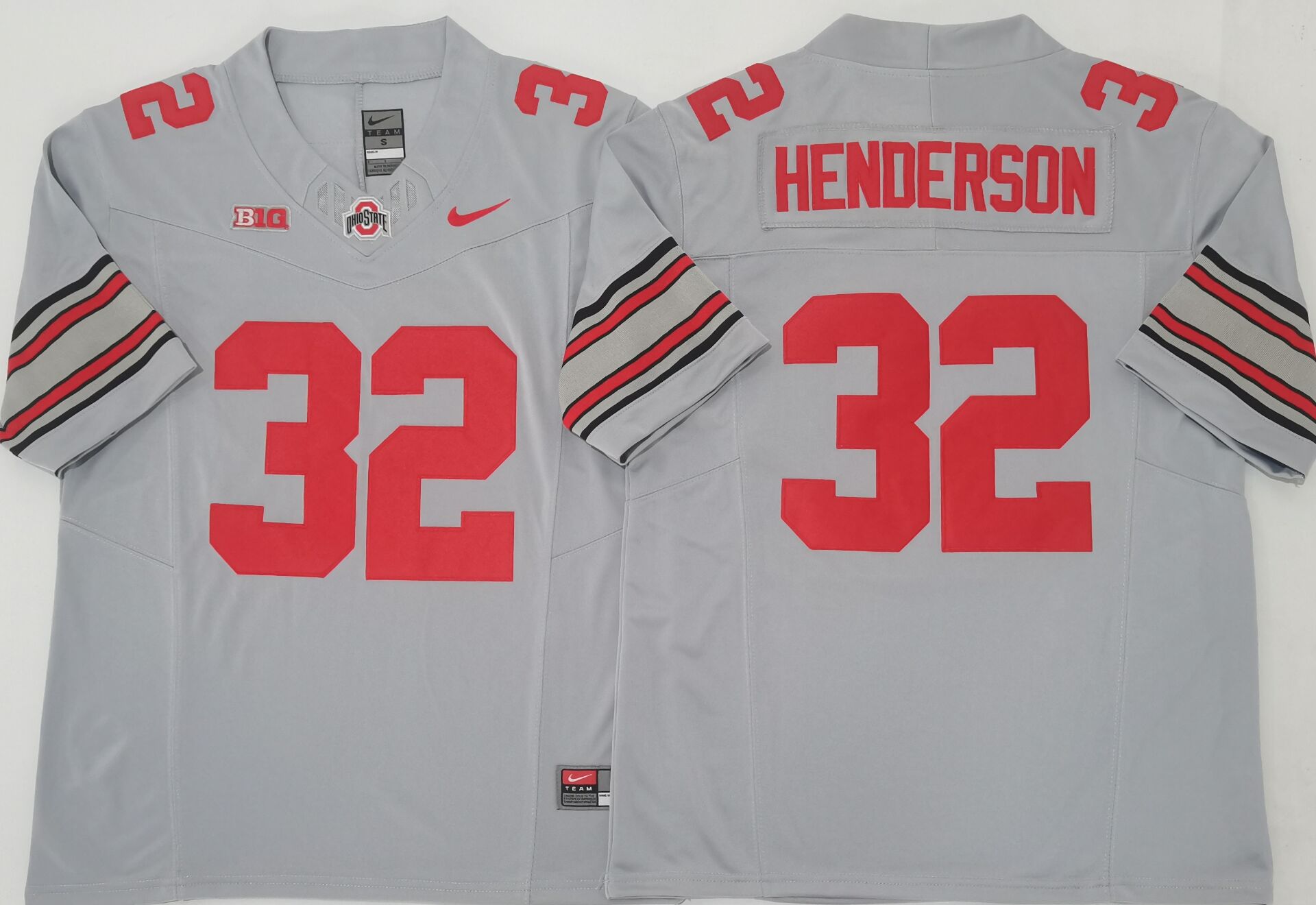 Men's Ohio State Buckeyes #32 TreVeyon Henderson Grey 2025 F.U.S.E. Limited Stitched Jersey Men's Ohio State Buckeyes #32 TreVeyon Henderson Grey 2025 F.U.S.E. Limited Stitched Jersey