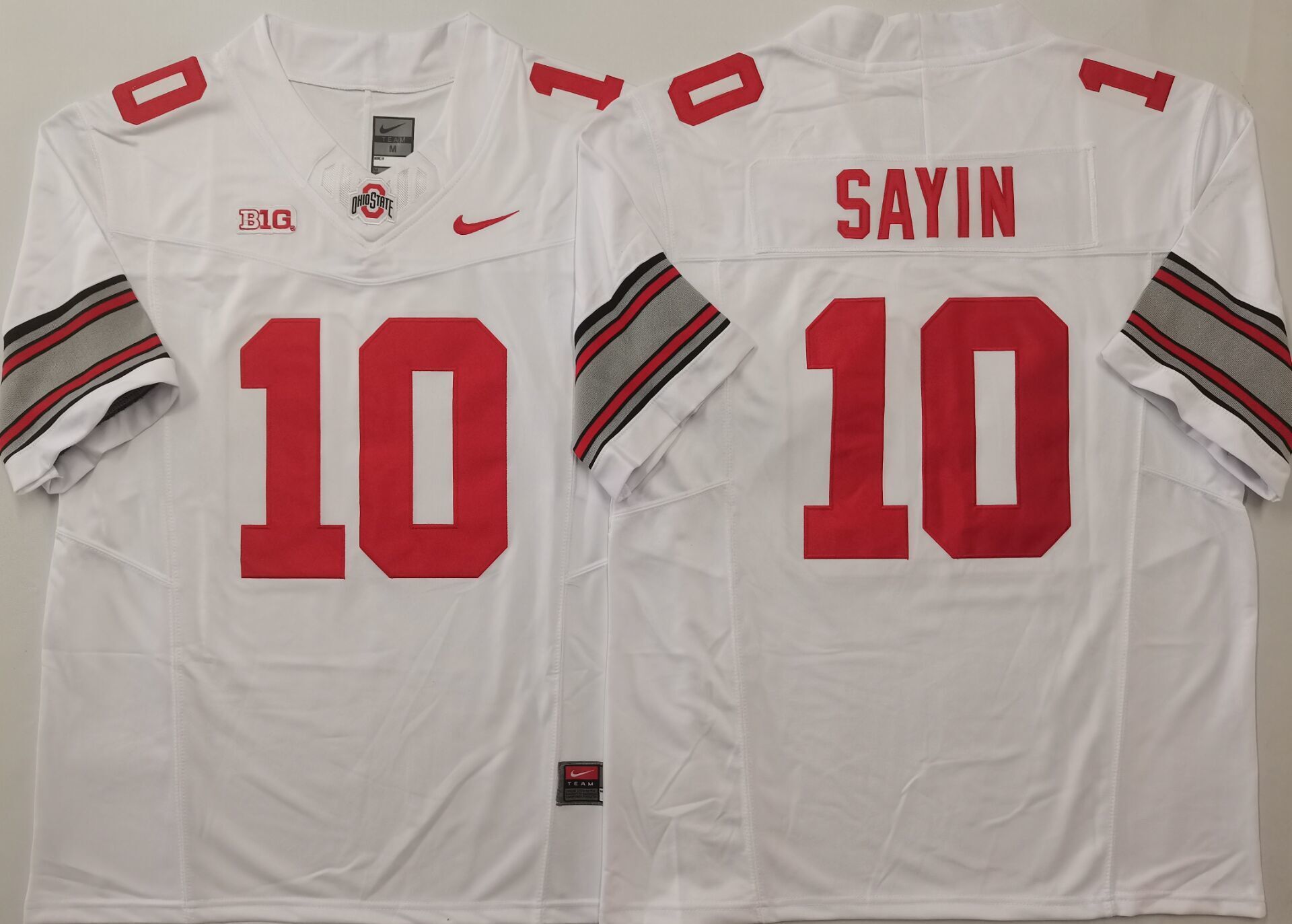 Men's Ohio State Buckeyes #10 Julian Sayin White F.U.S.E. Limited Stitched Jersey Men's Ohio State Buckeyes #10 Julian Sayin White F.U.S.E. Limited Stitched Jersey