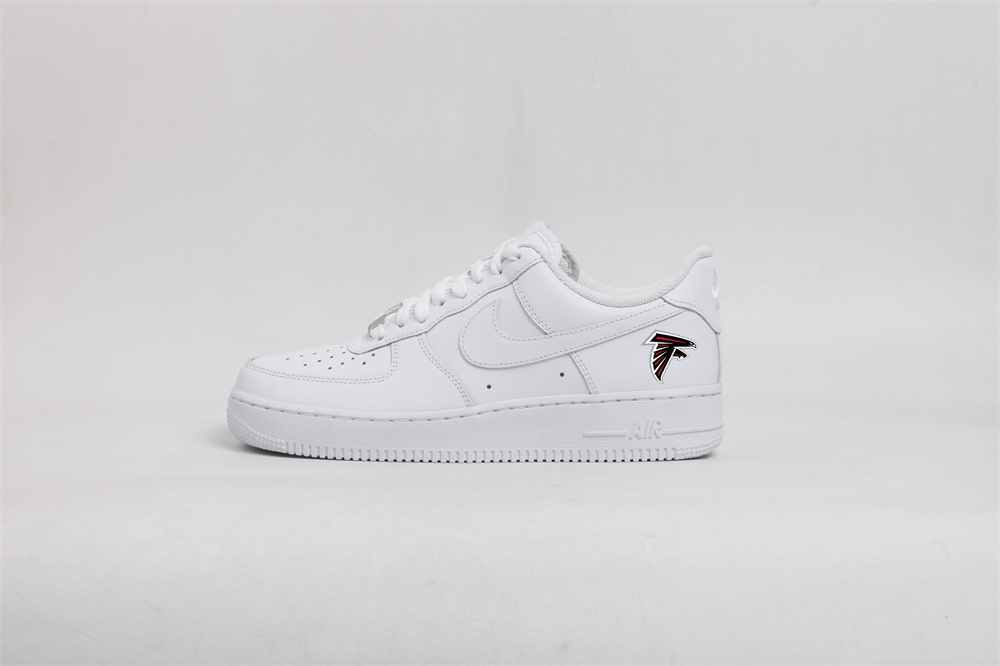 Men's Atlanta Falcons Air Force 1 Low White Shoes 001 Men's Atlanta Falcons Air Force 1 Low White Shoes 001