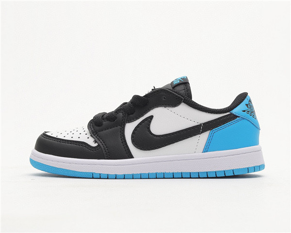 Youth Running Weapon Air Jordan 1 White/Blue/Black Low Top Shoes 0050 Youth Running Weapon Air Jordan 1 White/Blue/Black Low Top Shoes 0050