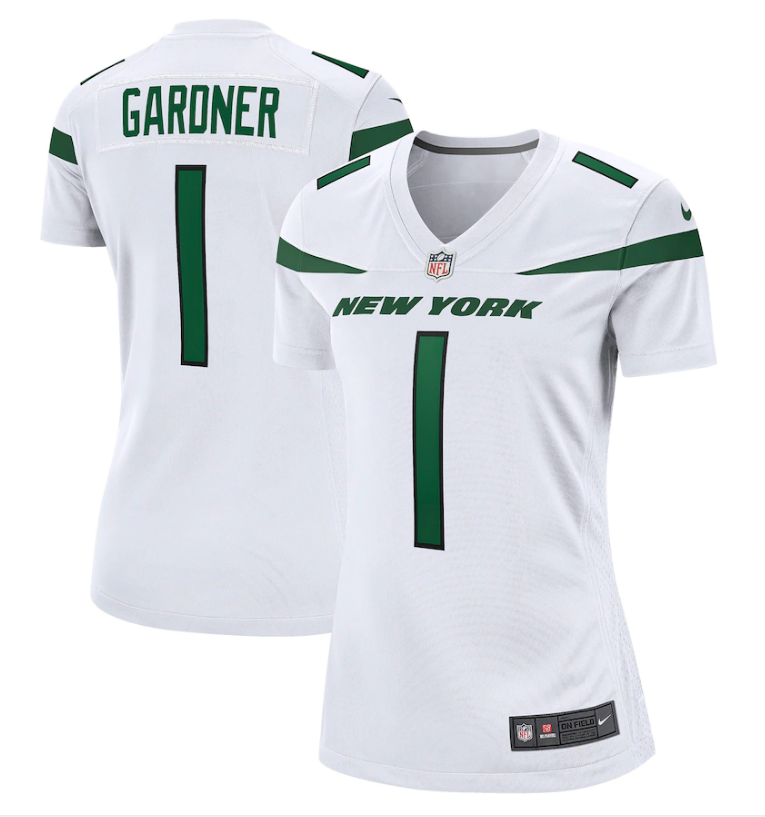Women's New York Jets #1 Ahmad Gardner 2022 White Vapor Untouchable Limited Stitched Jersey Women's New York Jets #1 Ahmad Gardner 2022 White Vapor Untouchable Limited Stitched Jersey