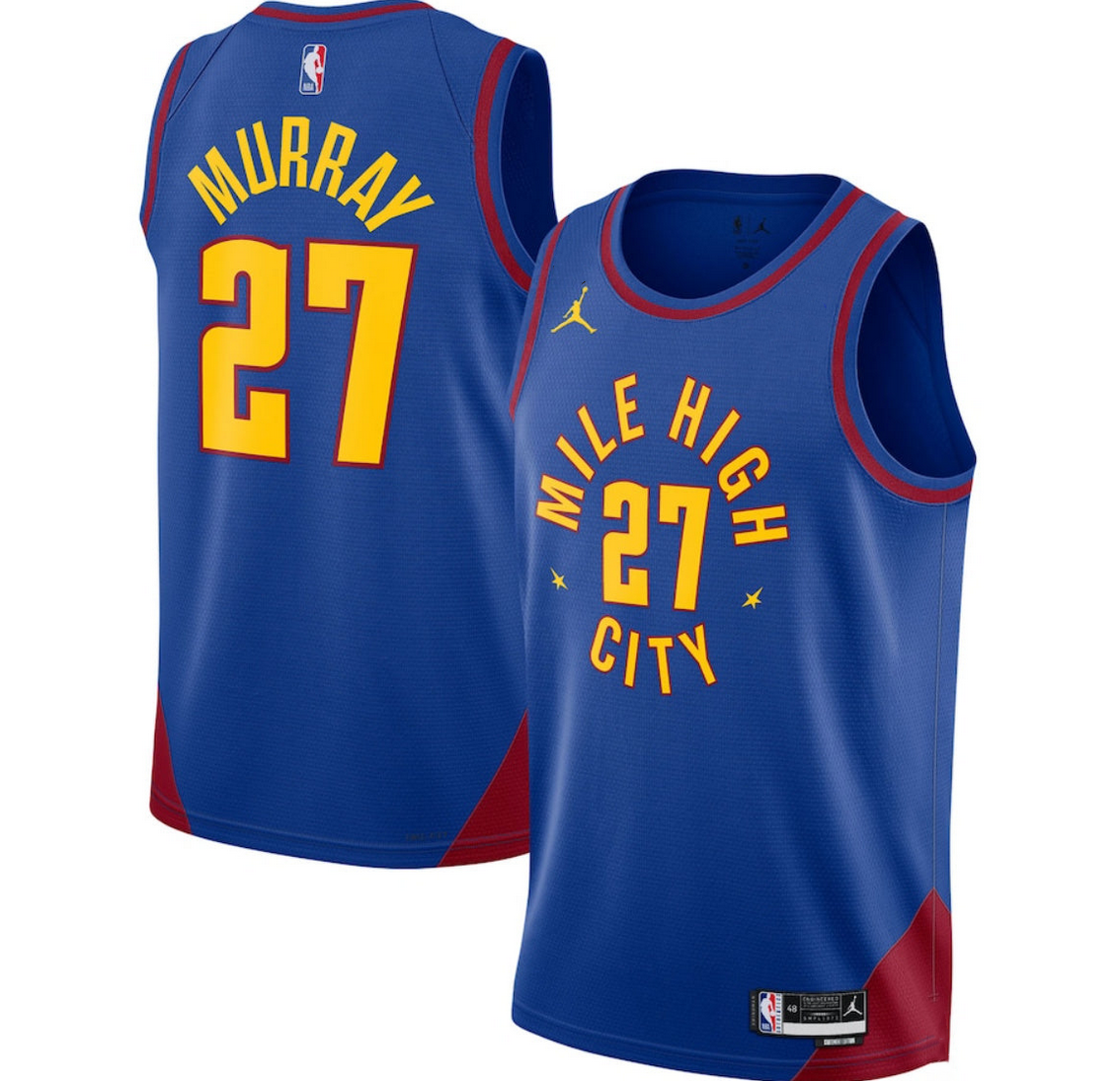 Men's Denver Nuggets #27 Jamal Murray Blue 2022/23 Statement Edition Stitched Jersey Men's Denver Nuggets #27 Jamal Murray Blue 2022/23 Statement Edition Stitched Jersey