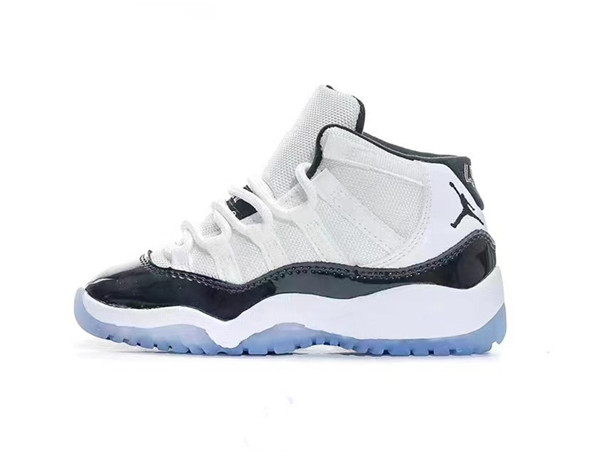 Youth Running Weapon Air Jordan 11 White/Black Shoes 018