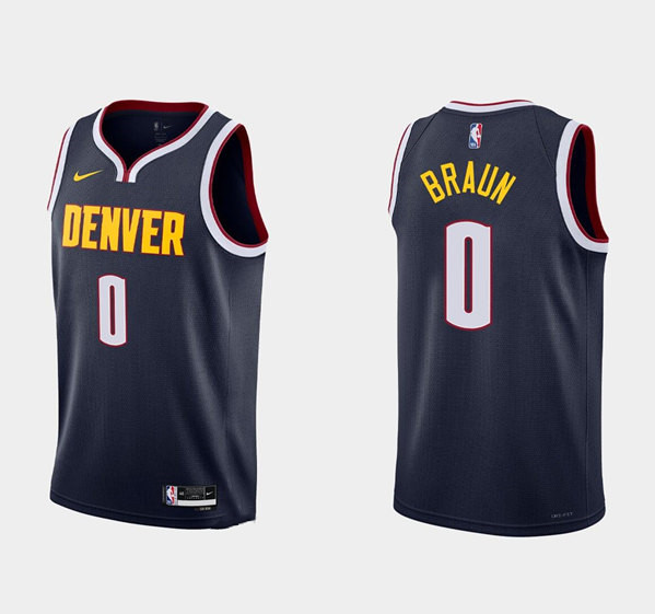 Men's Denver Nuggets #0 Christian Braun 2022 Navy Icon Edition Stitched Jersey Men's Denver Nuggets #0 Christian Braun 2022 Navy Icon Edition Stitched Jersey