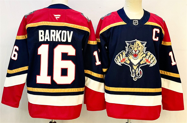 Men's Florida Panthers #16 Aleksander Barkov Black 2024-25 Home With C Patch Stitched Hockey Jersey Men's Florida Panthers #16 Aleksander Barkov Black 2024-25 Home With C Patch Stitched Hockey Jersey