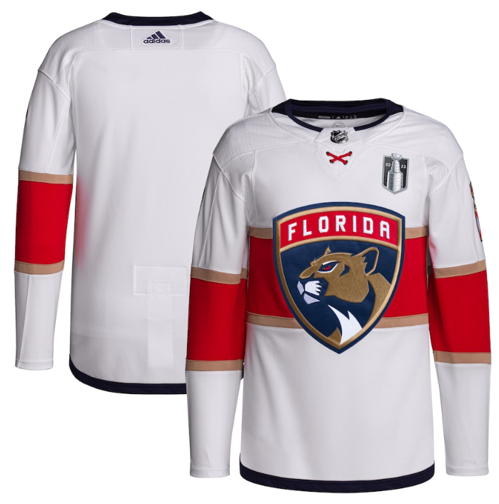 Men's Florida Panthers Blank White 2023 Stanley Cup Final Stitched Jersey Men's Florida Panthers Blank White 2023 Stanley Cup Final Stitched Jersey