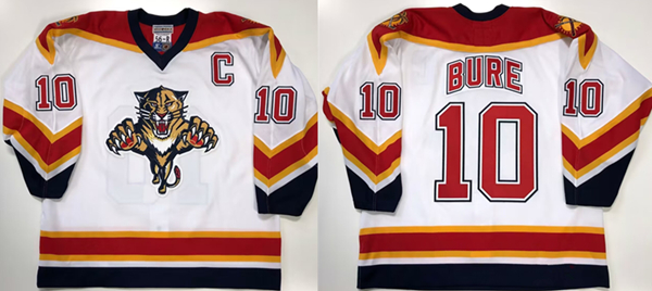 Men's Florida Panthers #10 Pavel Bure White Stitched Jersey Men's Florida Panthers #10 Pavel Bure White Stitched Jersey