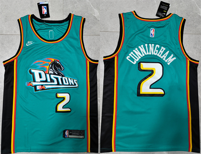 Men's Detroit Pistons #2 Cade Cunningham Blue Stitched Jersey Men's Detroit Pistons #2 Cade Cunningham Blue Stitched Jersey