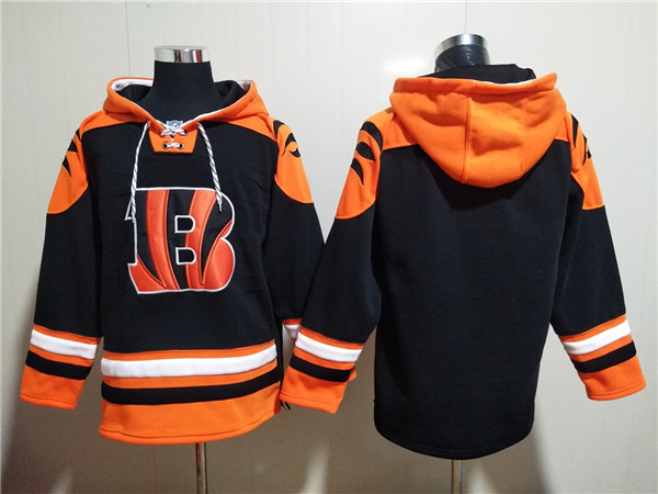 Men's Cincinnati Bengals Blank Orange/Black Ageless Must-Have Lace-Up Pullover Hoodie Men's Cincinnati Bengals Blank Orange/Black Ageless Must-Have Lace-Up Pullover Hoodie