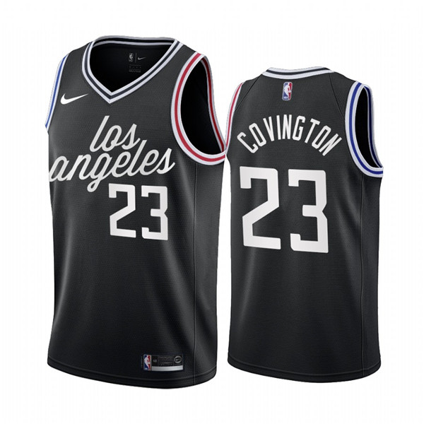 Men's Los Angeles Clippers #23 Robert Covington 2022/23 Black City Edition Stitched Jersey Men's Los Angeles Clippers #23 Robert Covington 2022/23 Black City Edition Stitched Jersey